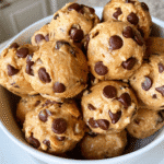 protein bites arranged on a plate