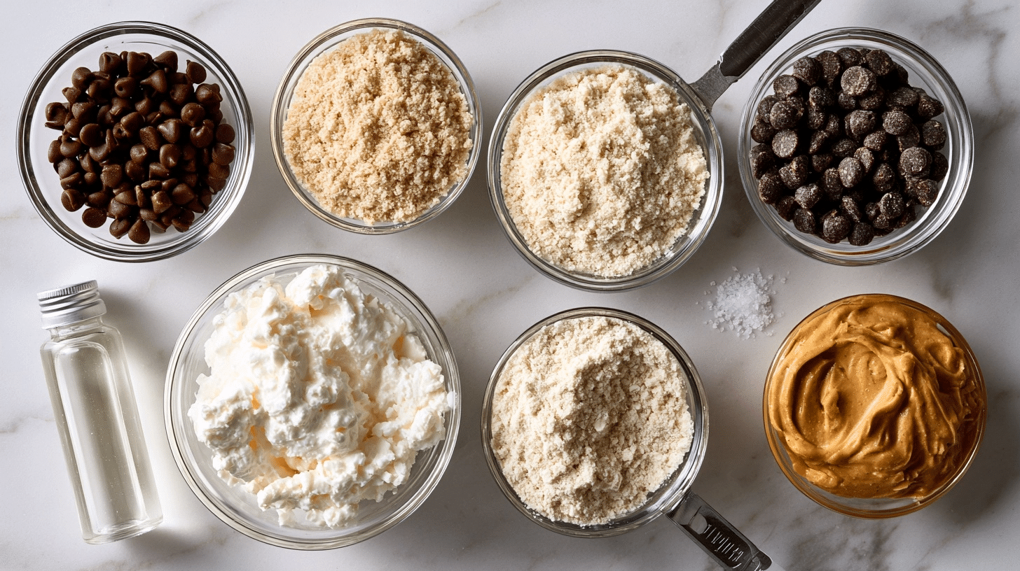 Simple Ingredients ingredients for protein cookie dough
