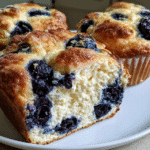 protein muffins with blueberries and lemon zest