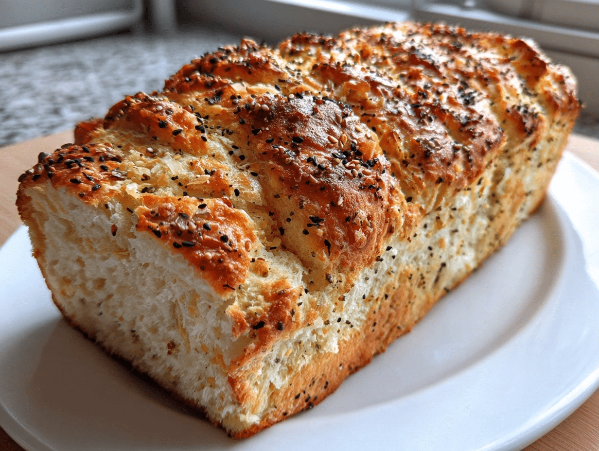 Everything-Bagel Cottage Cheese Bread – Savory, High-Protein & Low-Carb