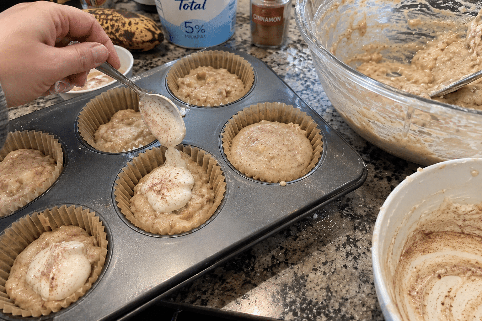 How to Make Cinnamon Roll Muffins step by step cinnamon roll muffins process