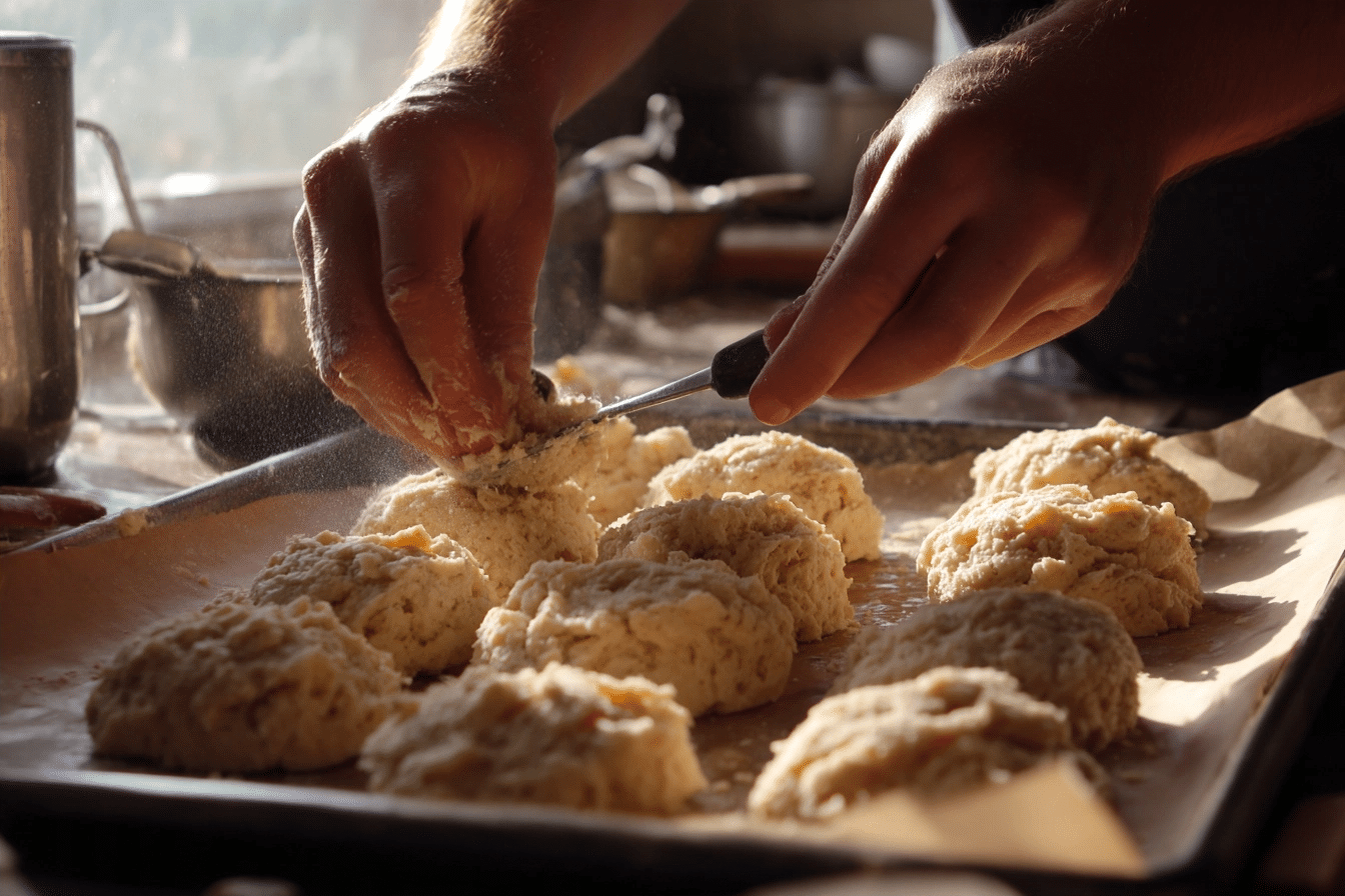 cottage cheese biscuits baking process