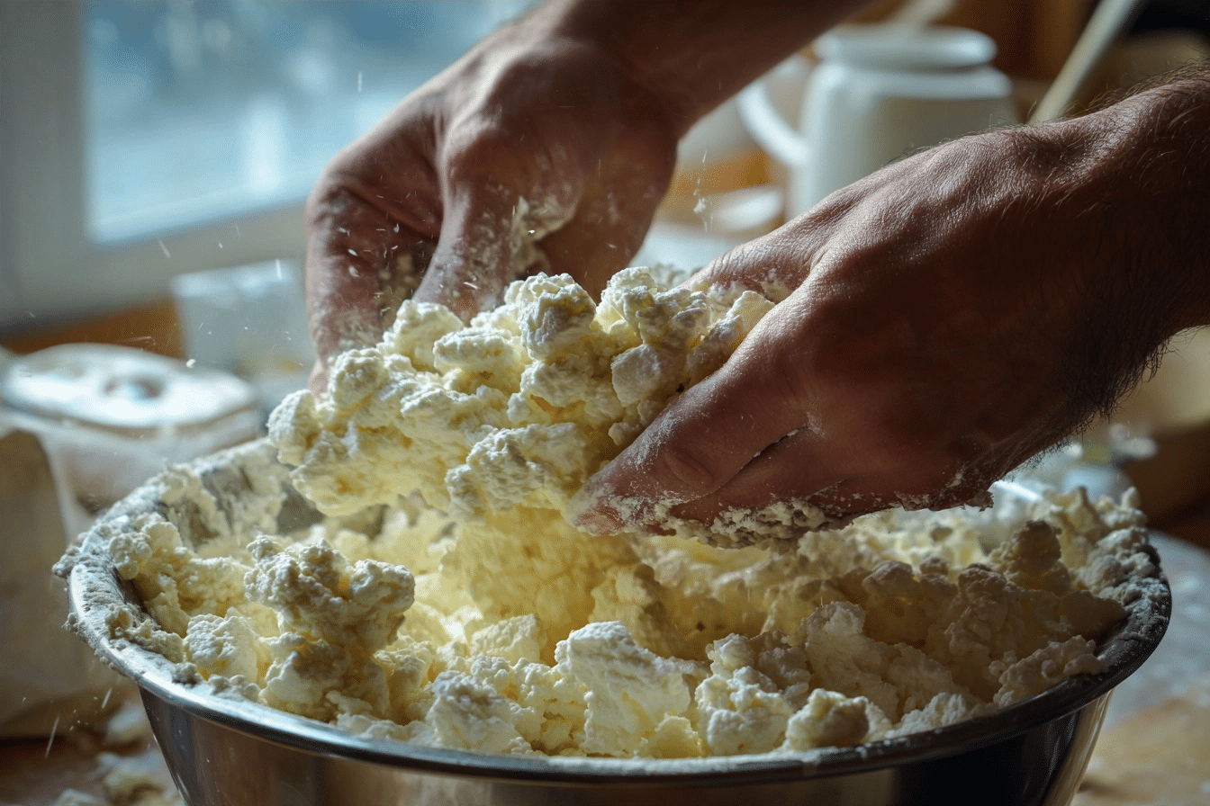 Step-by-step shaping and air frying cottage cheese sticks