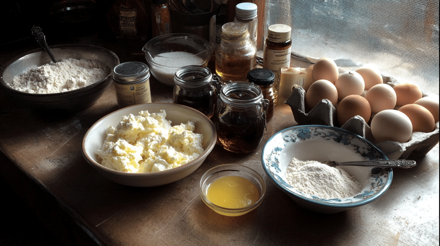 measured ingredients for lemon cupcakes
