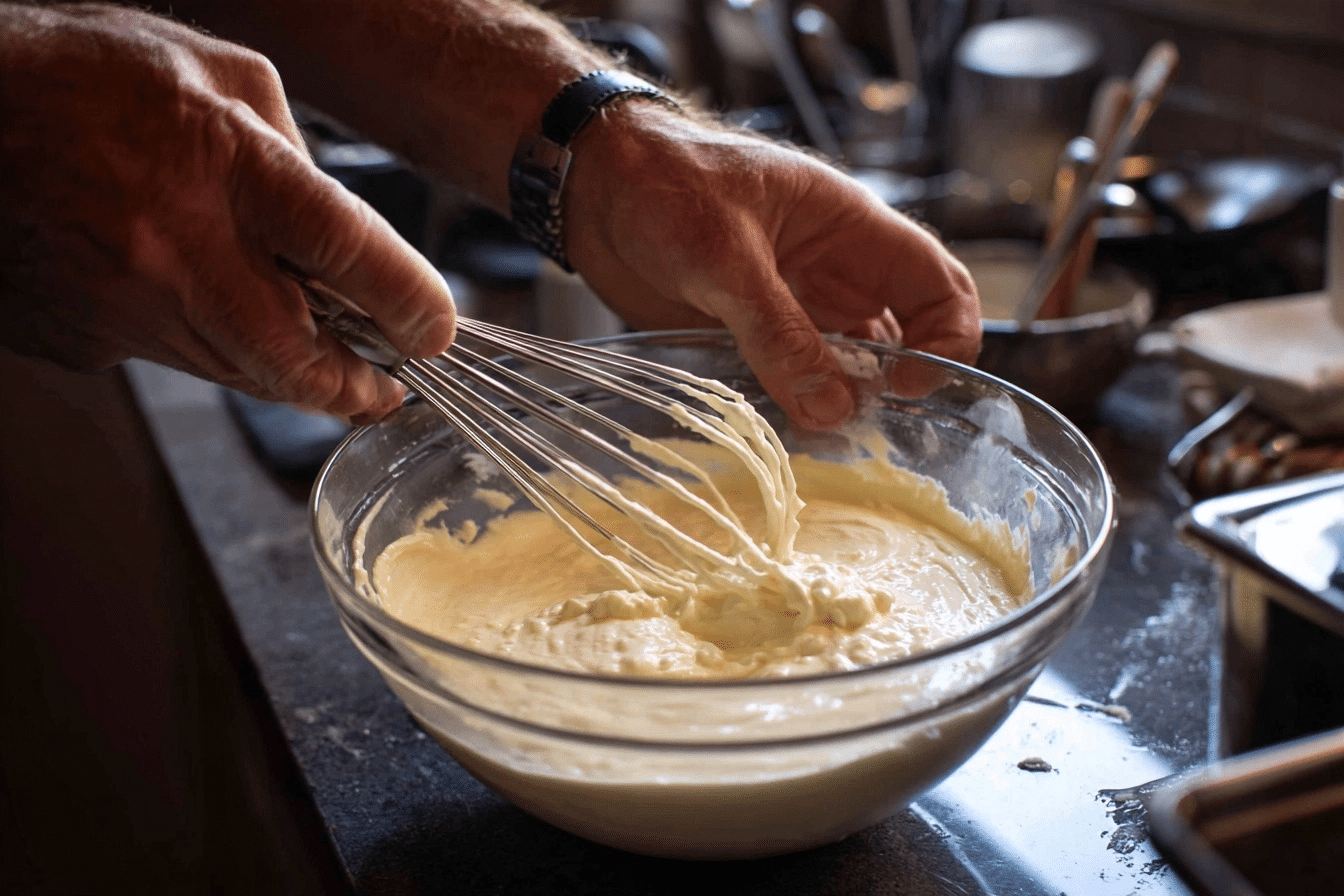 step-by-step lemon cupcakes mixing process