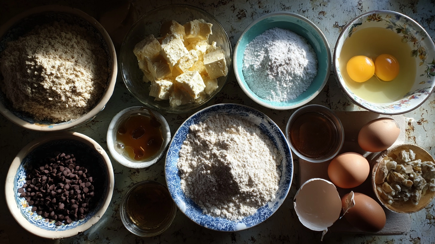 ingredients for pancake bites laid out