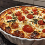 golden cheesy cottage bake fresh from the oven