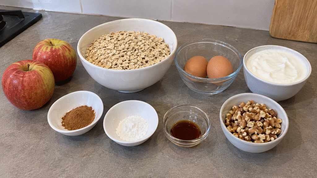 Apple, Oat, and Cinnamon Cake! A healthy treat that smells like home  No sugar or flour!