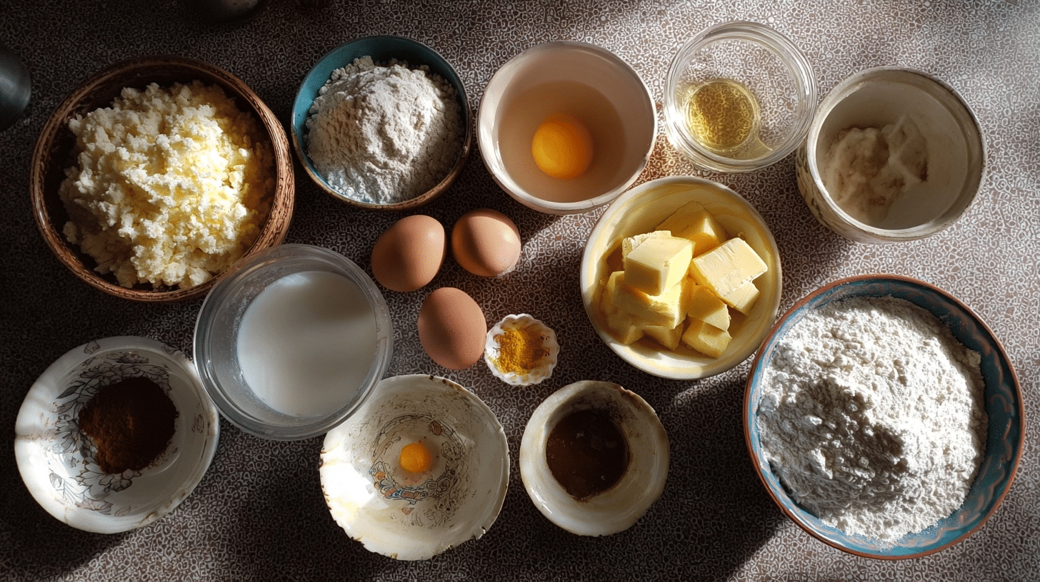 measured ingredients for yogurt pancakes including apple and yogurt
